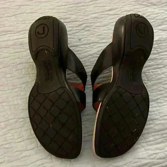 Women's Rockport‎ Black Leather Sandals - Size 10 - Picture 4 of 7